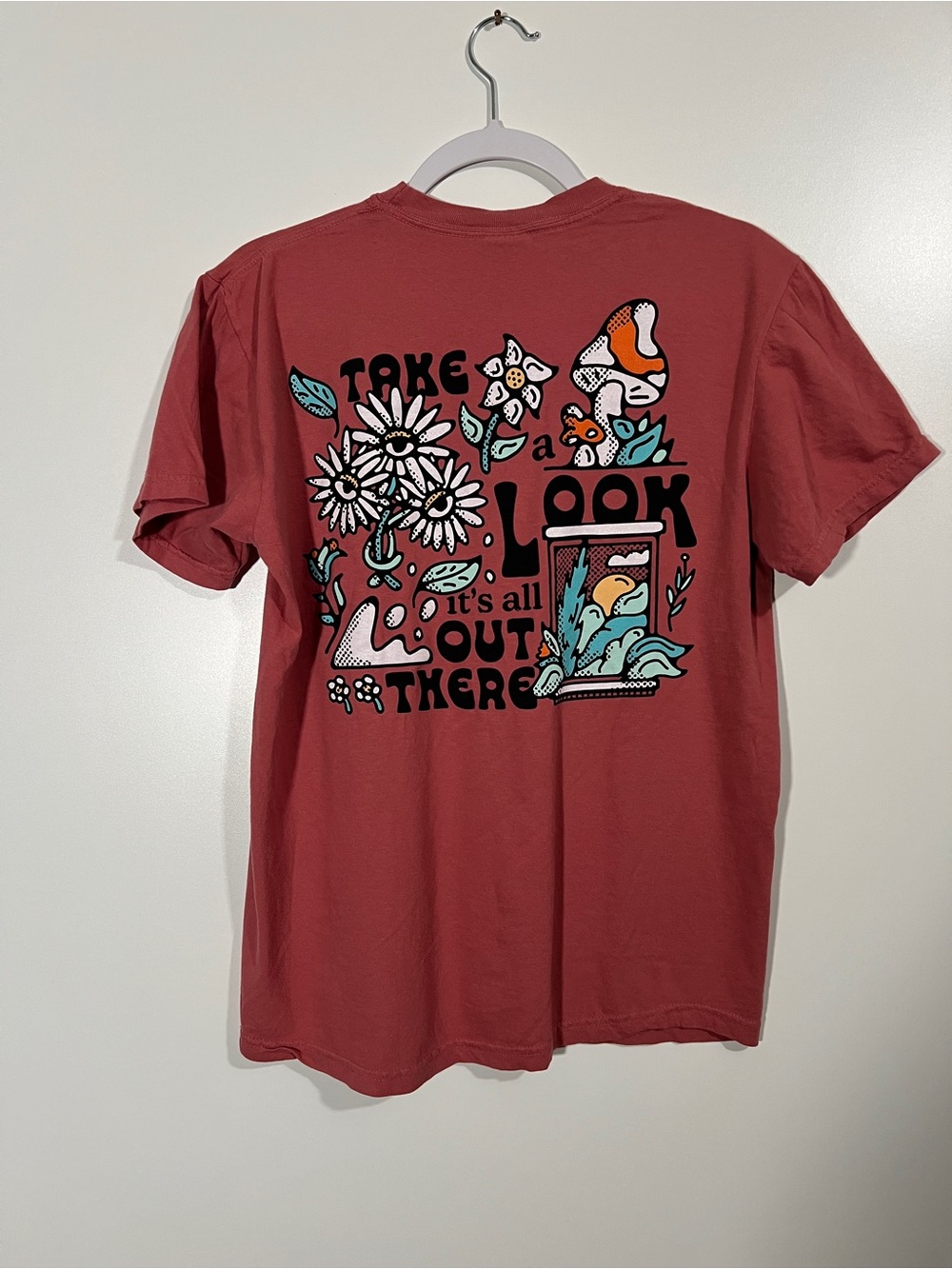 Nature Backs Comfort Colors T-shirt Brick Red Sz Medium Limited Edition